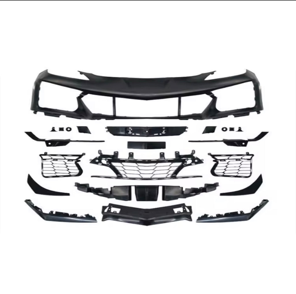Z06 Style Complete Front Bumper Grille Conversion Kit For 2020-2025 Corvette C8