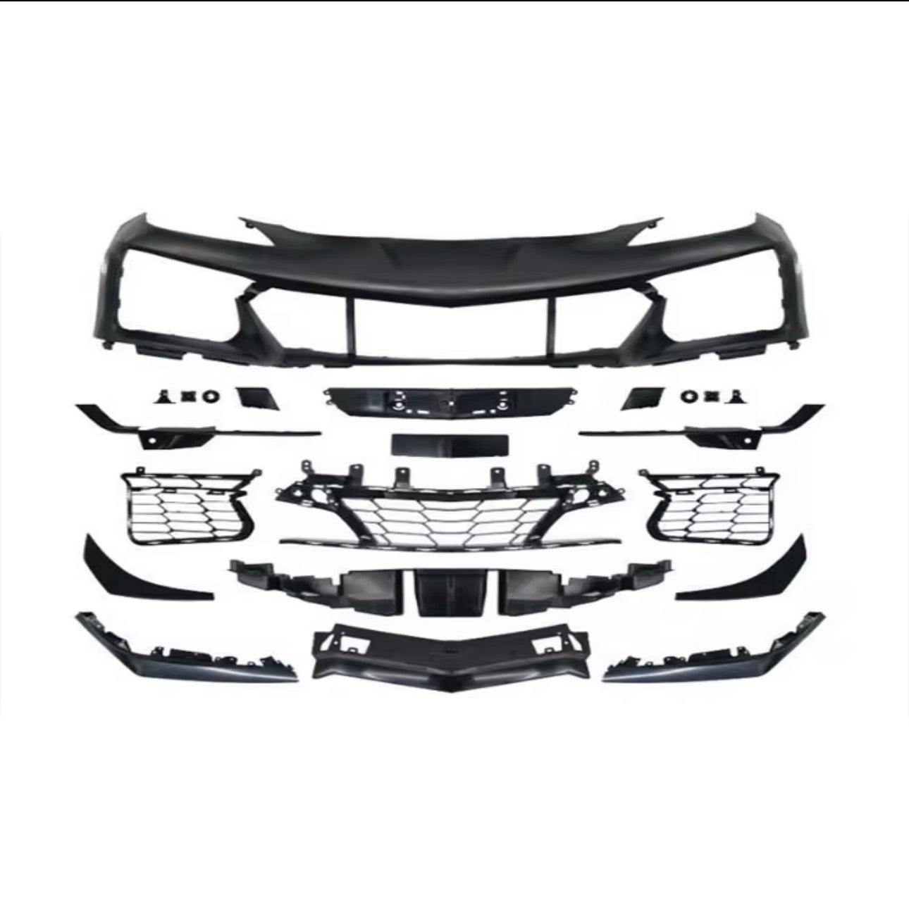 Z06 Style Complete Front Bumper Grille Conversion Kit For 2020-2025 Corvette C8